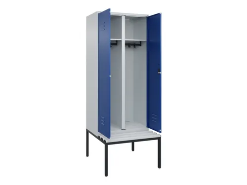 locker voor scheiding van kleding,HxBxD 2120x800x815mm,2vak