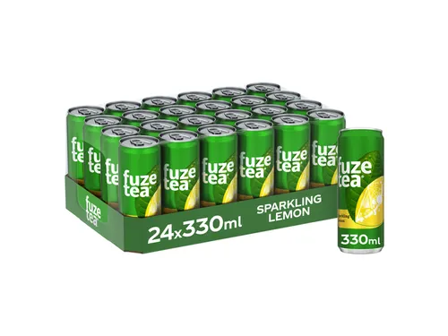 Frisdrank Fuze Tea Black Tea sparkling lemon blik 330ml