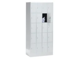 lockerkast,HxBxD 1950x900x480mm,4x5vakken,romp RAL7021,front RAL7021