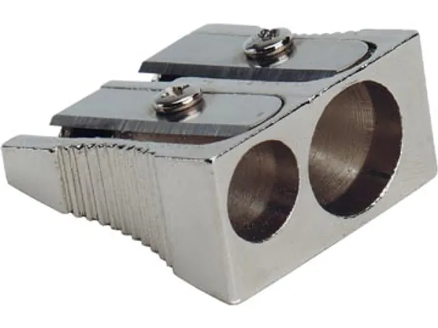 Potloodslijper Metaal 2 Gaats Gebogen Vorm