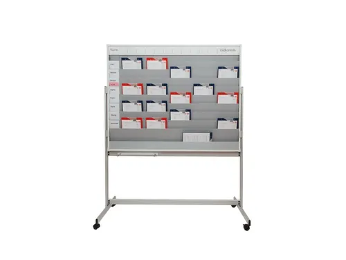 mobiele combiplanner,HxB 1185x1495mm,magnetisch,bord wit,m. raster