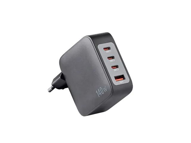 Intenso GaN Power adapter 140 W 3x USB-C 1x USB-A Zwart