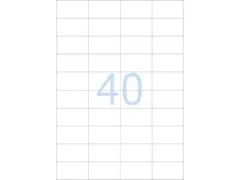 Etiketten universele labels A4 permanent 52,5x29,7mm Wit 4000 stuks