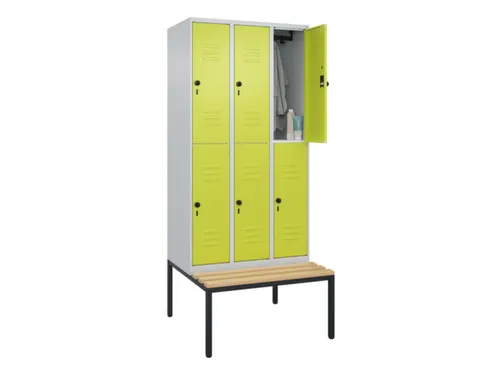 Dubbeldekse dekenkist,HxBxD 2120x900x815mm,3x2vak.,vak B 300mm