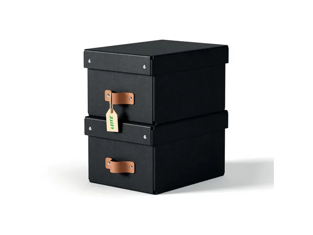 Leitz Puro Opbergdoos met deksel klein 7L set van 2 zwart