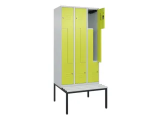 Z-garderobekast,HxBxD 2120x900x815mm,6vak,vak B 300mm,cil.-slot - 2