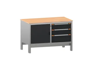 werkbank,HxBxD 870x1250x725mm,multiplexblad,draagverm. 1000kg,4voeten - 1