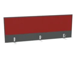 opzetpaneel bureau aanbouw achter MS-donkergrijs BN4011-rood 1600mm