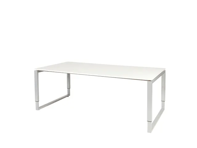 Domino Plus Vergadertafel Hoogte Instelbaar 200x100 Grijs 25mm Alu