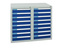 ladekast,HxBxD 900x1000x500mm,16lade(n),centr. vergrendeling