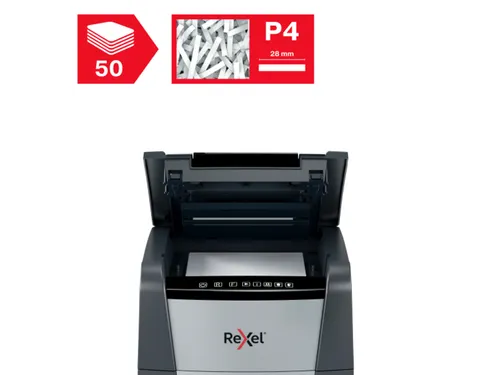 Papiervernietiger Rexel Optimum Auto+ 50X P-4 snippers 4x28mm