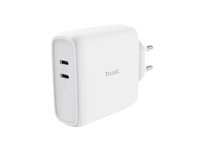 25381 TRUST Maxo Voedingsoplader 65 W USB-C 2-poort wit
