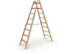 trapladder,beide zijden,2x8sporten,balk L 2,37m,2-dlg.,naaldhout