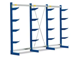 Draagarmstelling 1980x3245x500mm 5etages 880kg/etage Ral5010