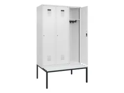locker met bank,HxBxD 2120x1200x815mm,3vak,vak B 400mm,cilinderslot