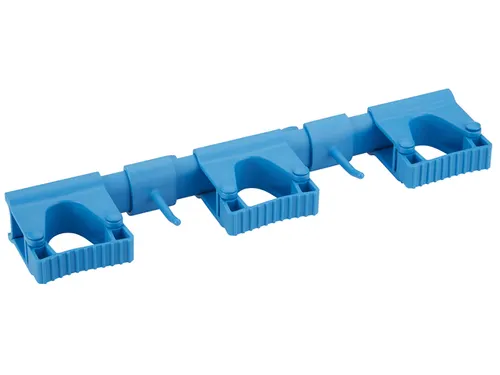 Ophangrek Vikan Hi-Flex Wand 420mm Blauw 3 klemmen, 2 haken