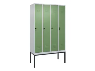 locker,HxBxD 2120x1200x500mm,4vak,vak B 300mm,draaigrendel - 1
