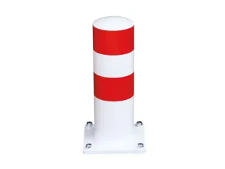 aanrijdbeveiliging paal,HxØ 500x159mm,staal,wit/rood,v. vastschroeven - 1