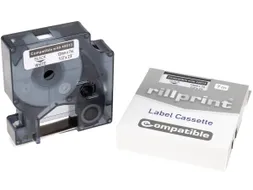 compatible D1 tape Dymo 45013 12 mm zwart op wit