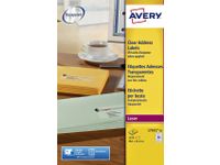 Etiket Avery L7551-25 38.1x21.2mm Transparant 1625st