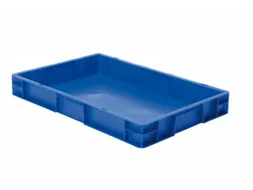 Euronorm-stapelbak 14.5l 75x600x400mm Wanden/bodem Gesloten Blauw