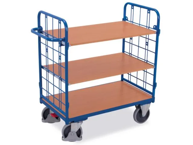 etagewagen,draagverm. 500kg,3etage(s),laadvl. LxB 1200x800mm,houtetage