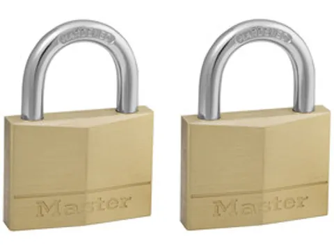 Hangslot MasterLock 150EURT 2 gelijksluitend messing 50mm