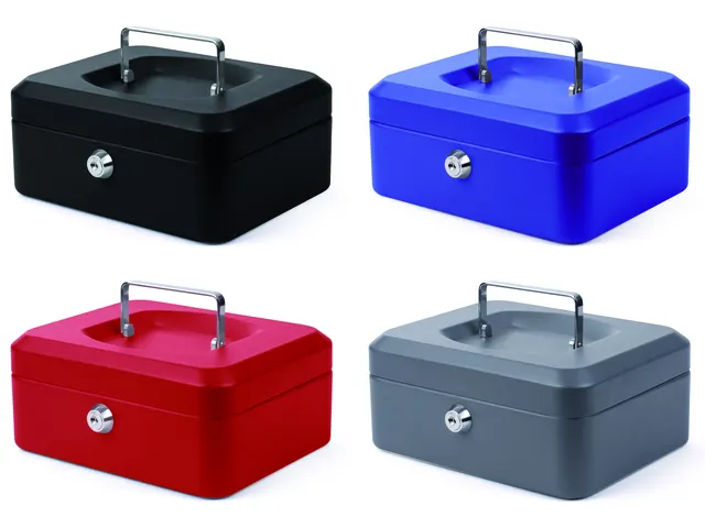 Geldkist Quantore 200x160x90mm rood