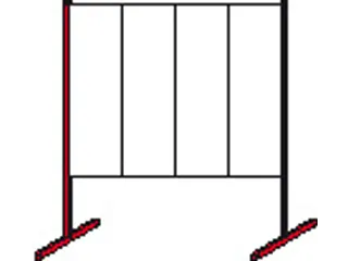 scheidingswand van geperforeerde/sleufplaat,enkel veld,HxB 1500x2000mm - 3