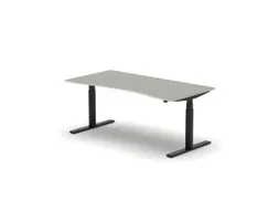Elektrisch ihv bureau,HxBxD 650-1310x1800x900/800mm,blad lichtgrijs