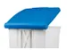 Contitop,mobiele afvalbak met pedaal 70L wit/blauw