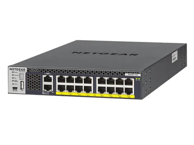 NETGEAR M4300-16X, Managed, L3, 10G Ethernet (100/1000/10000), Power o