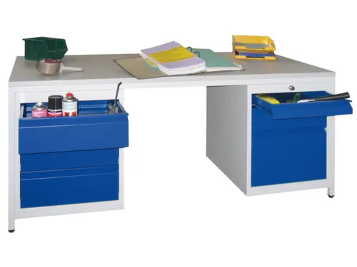 werkplaatsbureau,HxBxD 720x1700x800mm,RAL7035,front RAL5010