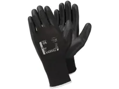 Tegera 866 polyester precisiehandschoenen zwart maat 8