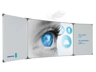 Projectiebord Vijfvlaks 120x192cm 16:10 mat wit Extraflat touch finger - 1
