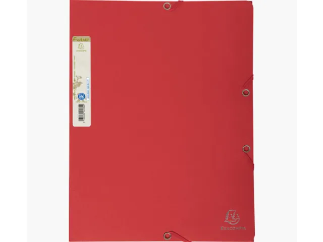 Elastomap Exacompta Forever A4 3 kleppen 380gr karton Rood