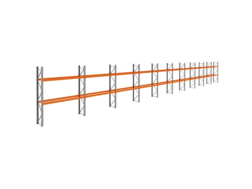 palletstelling,basis+9xaanbouw,HxBxD 3360x28100x750mm,vakl. 3000kg