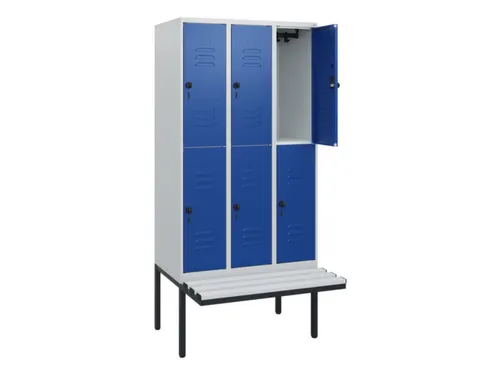 Dubbeldekse dekenkist,HxBxD 1950x900x815mm,3x2vak.,vak B 300mm