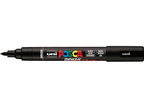 Uni Posca paintmarker PC-5BR 1 - 4 mm penseel zwart