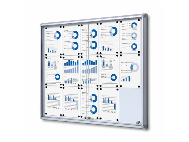 Vitrinekast Mededelingenbord Fire-proof schuifdeuren 15xA4