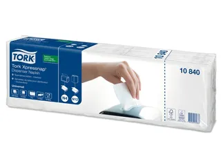 Servetten Tork Xpressnap N4 22x33cm 1/4 vouw 1-laags wit 10840 - 2