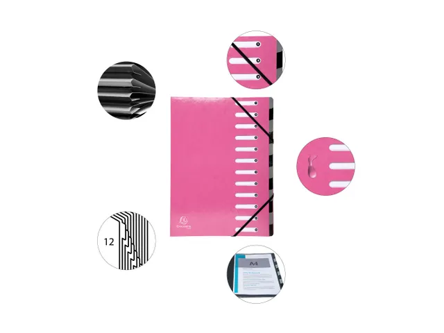 Sorteermap IDERAMA H armonika 12vak roze