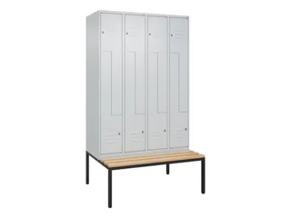 Z-garderobekast,HxBxD 2120x1200x815mm,8vak,vak B 300mm,cil.-slot - 1