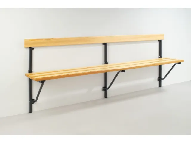klapbank,HxLxD 780x2000x380mm,houten lijst,frame staal RAL7016