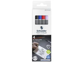 Brushpen Schneider Paint-It 070 4st. ass. kartonetui - 7