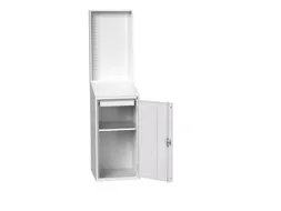 lessenaarkast met achterwand 2000x525x550mm 1 legbord RAL7035