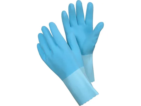 Tegera 8160 latex handschoenen, blauw, maat 9, per 12 paar