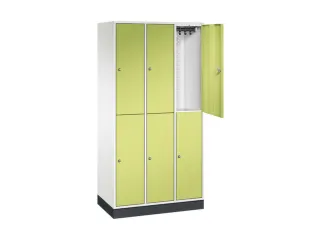 Dubbeldekse garderobekast,HxBxD 1950x920x500mm,3x2vak.,vak B 260mm - 1