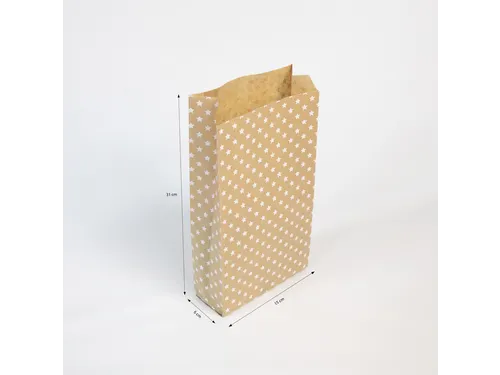 Cadeauzak Clairefontaine 15x31x6cm kraft Sterren 50 stuks