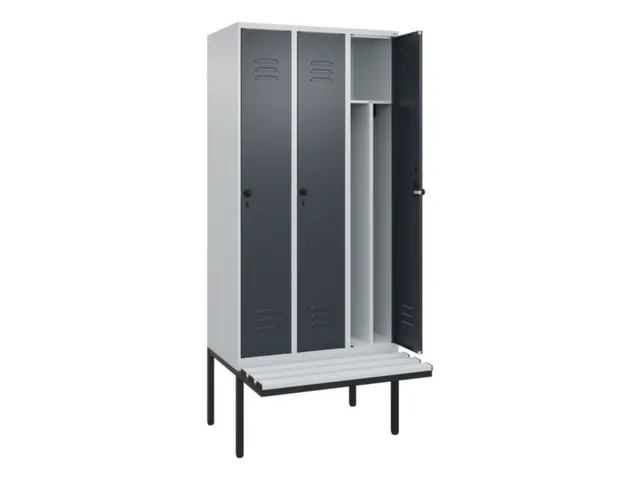locker voor scheiding van kleding,HxBxD 2120x900x815mm,3vak
